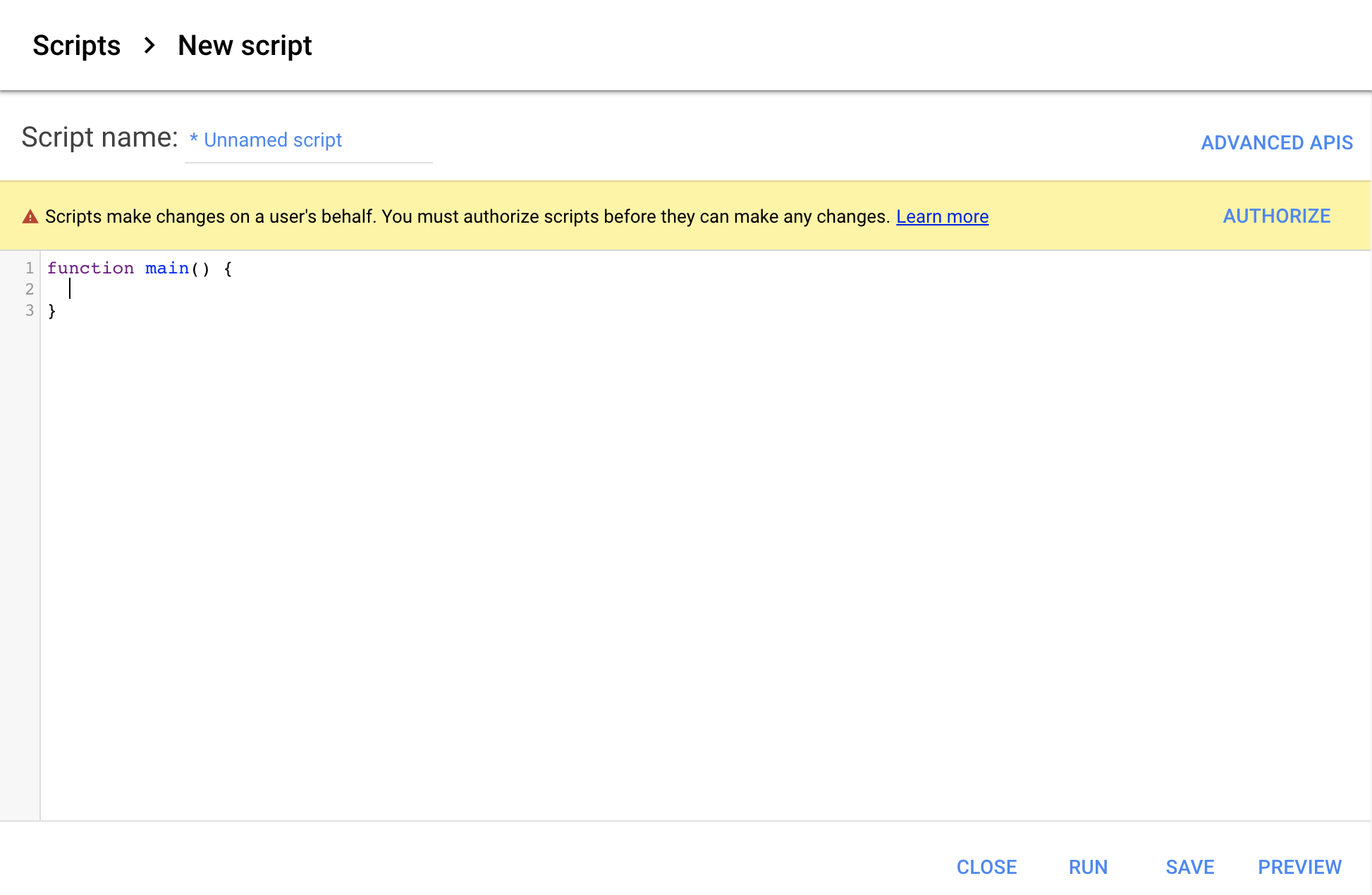 Empty AdWords Script