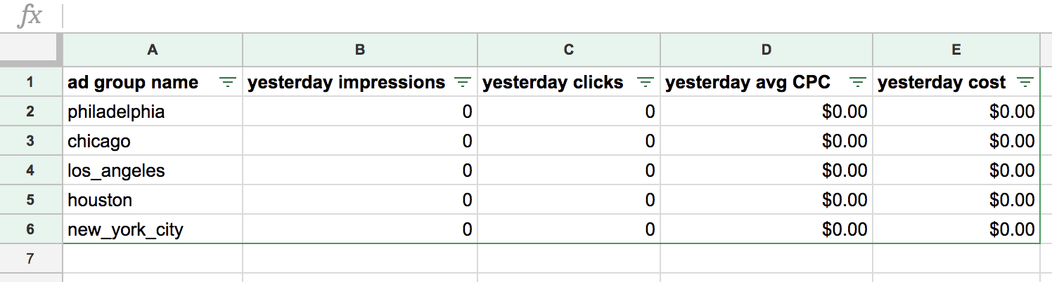 write sheet result